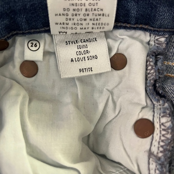 Grlfrnd Candice Raw Hem Distressed A Love Song Jeans Size 26 Petite - Picture 6 of 6